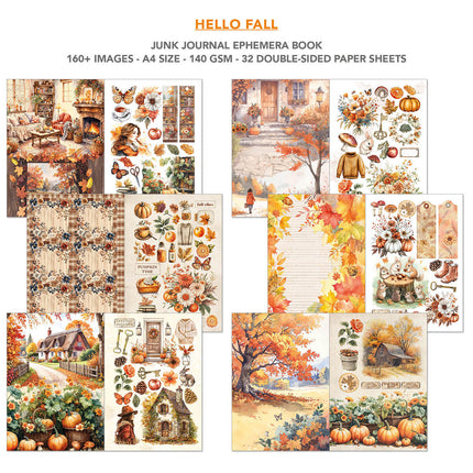 Ciao Bella - Hello Fall A4 Junk Journal & Ephemera Book 32/Pkg
