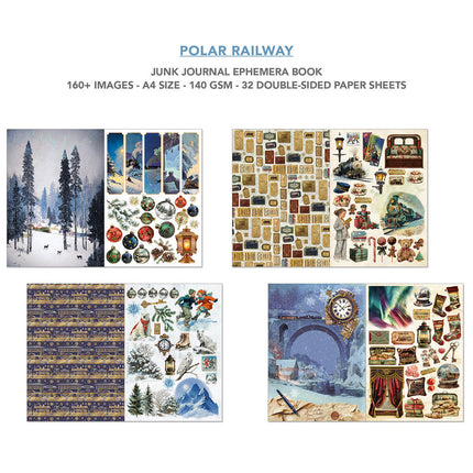 Ciao Bella - Polar Railway A4 Junk Journal Ephemera Book 32/Pkg