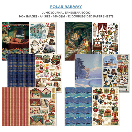 Ciao Bella - Polar Railway A4 Junk Journal Ephemera Book 32/Pkg