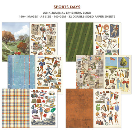 Ciao Bella - Sports Day A4 Junk Journal & Ephemera Book 32/Pkg