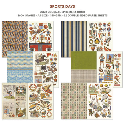 Ciao Bella - Sports Day A4 Junk Journal & Ephemera Book 32/Pkg