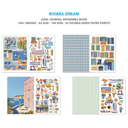 Ciao Bella - Riviera Dream A4 Junk Journal & Ephemera Book 32/Pkg
