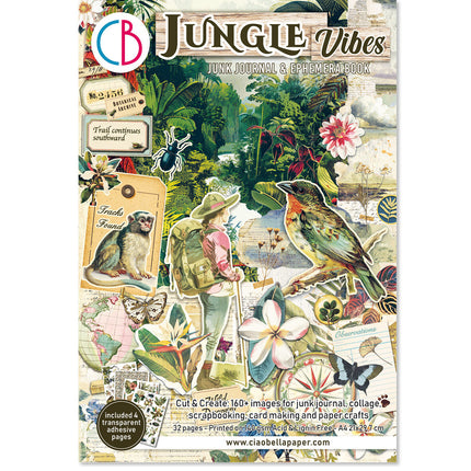 Ciao Bella - Jungle Vibes A4 Junk Journal & Ephemera Book 32/Pkg