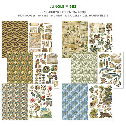 Ciao Bella - Jungle Vibes A4 Junk Journal & Ephemera Book 32/Pkg