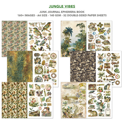 Ciao Bella - Jungle Vibes A4 Junk Journal & Ephemera Book 32/Pkg