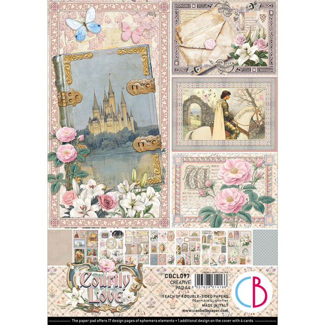 Ciao Bella - Courtly Love - A4 Paper Pad (9pk)
