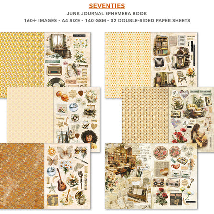 Ciao Bella - Seventies A4 Junk Journal & Ephemera Book 32/Pkg