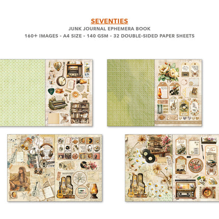 Ciao Bella - Seventies A4 Junk Journal & Ephemera Book 32/Pkg