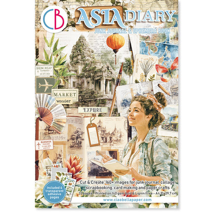 Ciao Bella - Asia Diary A4 Junk Journal & Ephemera Book 32/Pkg