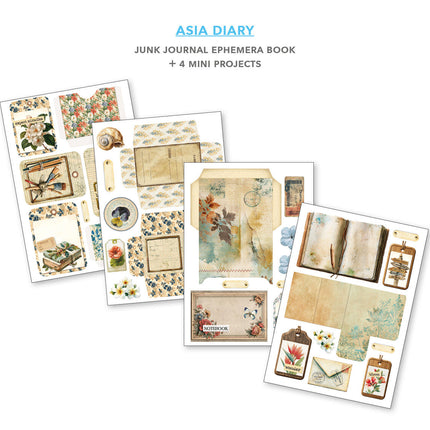 Ciao Bella - Asia Diary A4 Junk Journal & Ephemera Book 32/Pkg