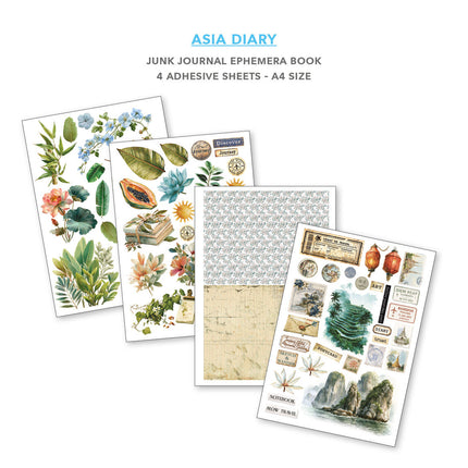 Ciao Bella - Asia Diary A4 Junk Journal & Ephemera Book 32/Pkg