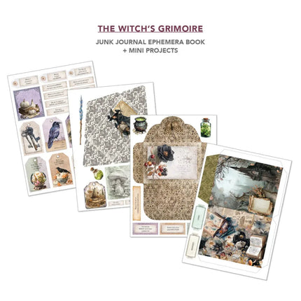 Ciao Bella - The Witch's Grimoire A4 Junk Journal Ephemera Book 32/Pkg