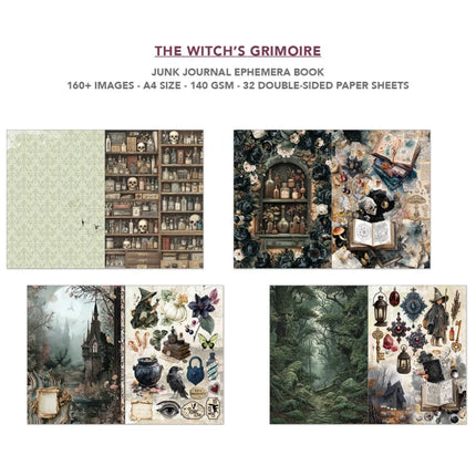 Ciao Bella - The Witch's Grimoire A4 Junk Journal Ephemera Book 32/Pkg