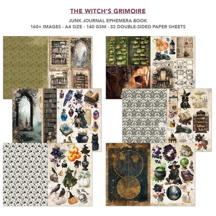 Ciao Bella - The Witch's Grimoire A4 Junk Journal Ephemera Book 32/Pkg