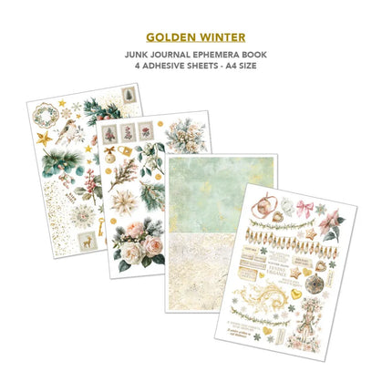 Ciao Bella - Golden Winter A4 Junk Journal Ephemera Book 32/Pkg
