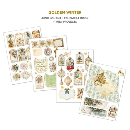 Ciao Bella - Golden Winter A4 Junk Journal Ephemera Book 32/Pkg