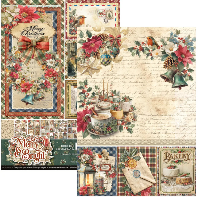 Ciao Bella - Merry & Bright - A4 Paper Pad (9pk)