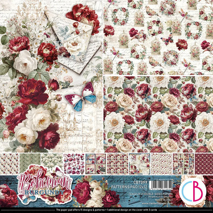 Ciao Bella - Bohemian Burgundy - 12x12 Pattern Pad (12pk)