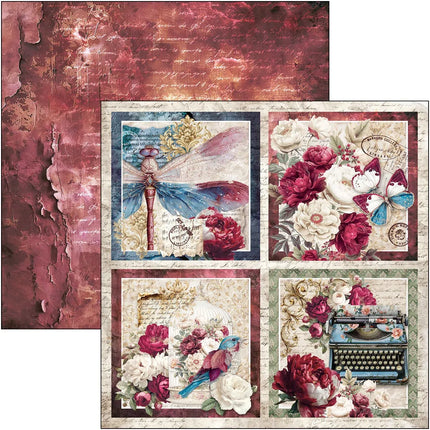 Ciao Bella - Bohemian Burgundy - 12x12 Pattern Pad (8pk)