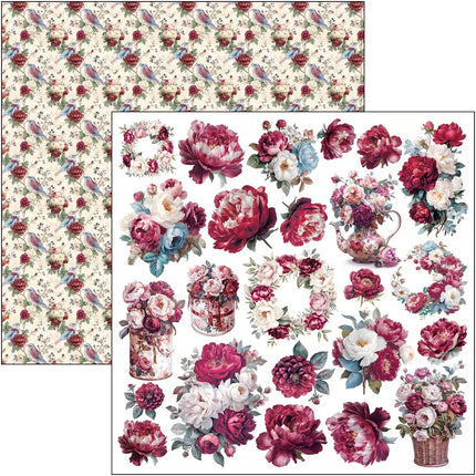 Ciao Bella - Bohemian Burgundy - 12x12 Pattern Pad (8pk)