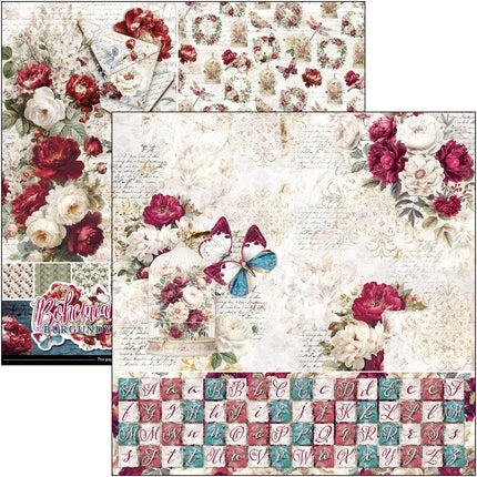 Ciao Bella - Bohemian Burgundy - 12x12 Pattern Pad (8pk)