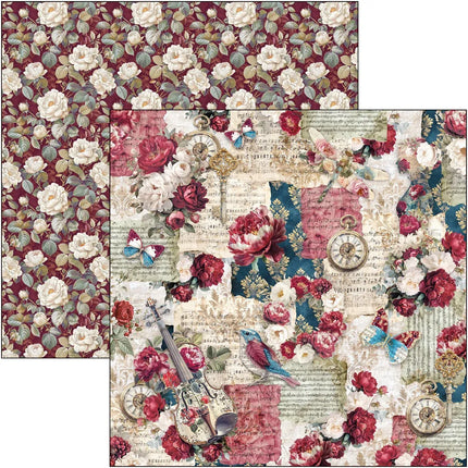 Ciao Bella - Bohemian Burgundy - 8x8 Paper Pad (12pk)