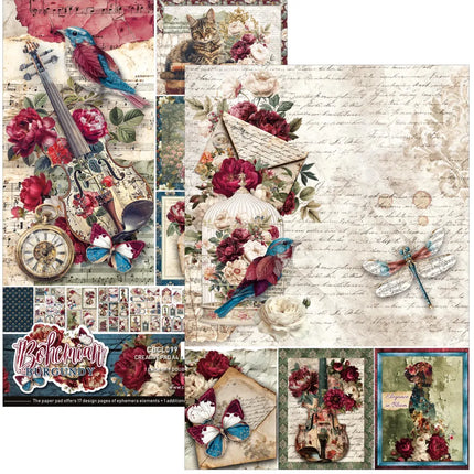 Ciao Bella - Bohemian Burgundy - A4 Paper Pad (9pk)