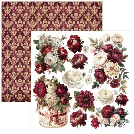 Ciao Bella - Bohemian Burgundy - 6x6 Fussy Cut Pad