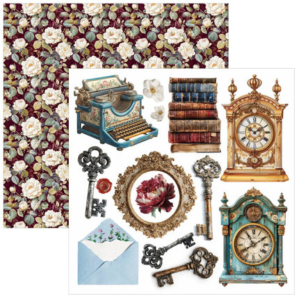 Ciao Bella - Bohemian Burgundy - 6x6 Fussy Cut Pad