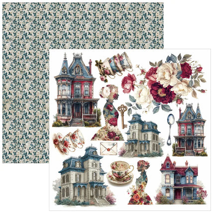 Ciao Bella - Bohemian Burgundy - 6x6 Fussy Cut Pad