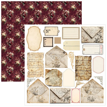 Ciao Bella - Bohemian Burgundy - 6x6 Fussy Cut Pad