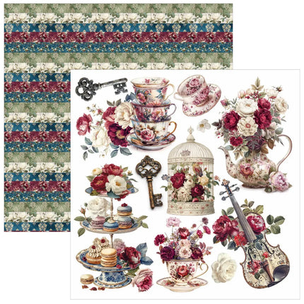 Ciao Bella - Bohemian Burgundy - 6x6 Fussy Cut Pad
