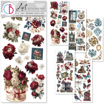 Ciao Bella - Bohemian Burgundy - Art Stickers 5/Pkg