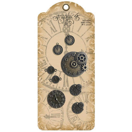 Graphic 45 - Staples - Decorative Metal Clocks