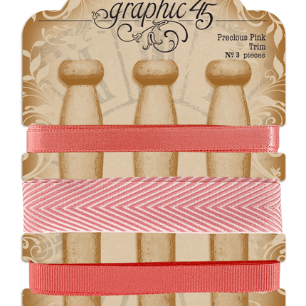 Graphic 45 - Staples - Precious Pink Trim