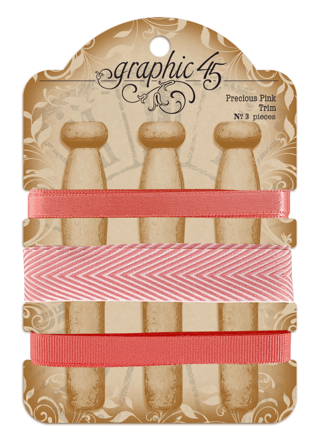 Graphic 45 - Staples - Precious Pink Trim