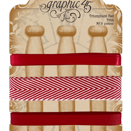Graphic 45 - Staples - Triumphant Red Trim