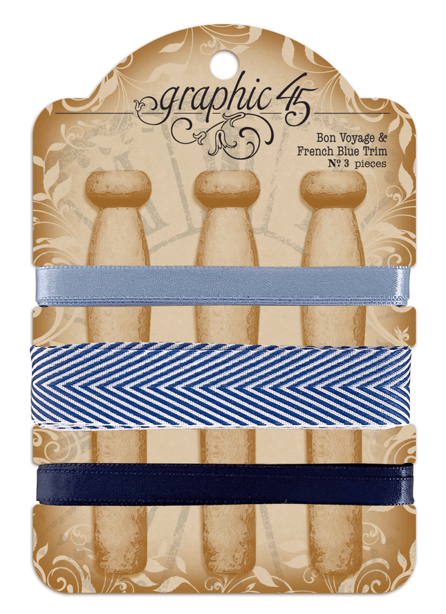 Graphic 45 - Staples - Classic Bon Voyage & French Blue Trim