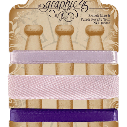 Graphic 45 - Staples - French Lilac & Purple Royalty Trim