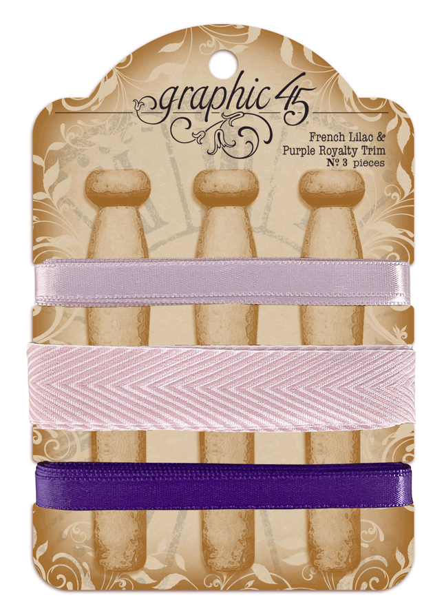 Graphic 45 - Staples - French Lilac & Purple Royalty Trim