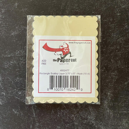 Graphic 45 - Staples - Rectangle Scallop Layer 3.75″ x 5″ – Husk
