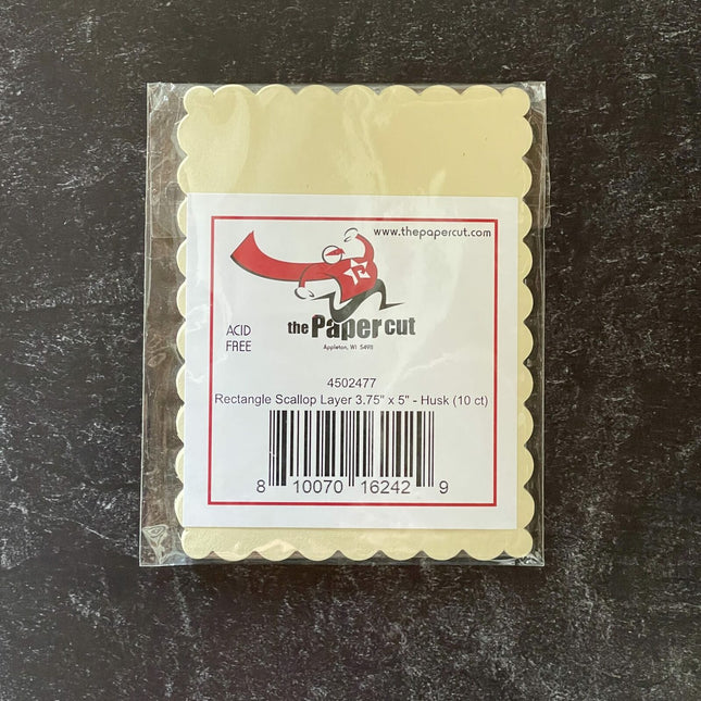 Graphic 45 - Staples - Rectangle Scallop Layer 3.75″ x 5″ – Husk
