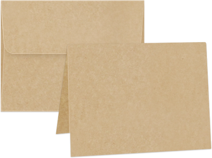 Graphic 45 - Staples - A2 Cards 4.25"X5.5" With Envelopes - Kraft