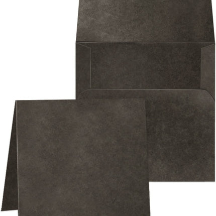 Graphic 45 - Staples - Square Cards 5 1/4″ x 5 1/4″ with Envelopes - Black
