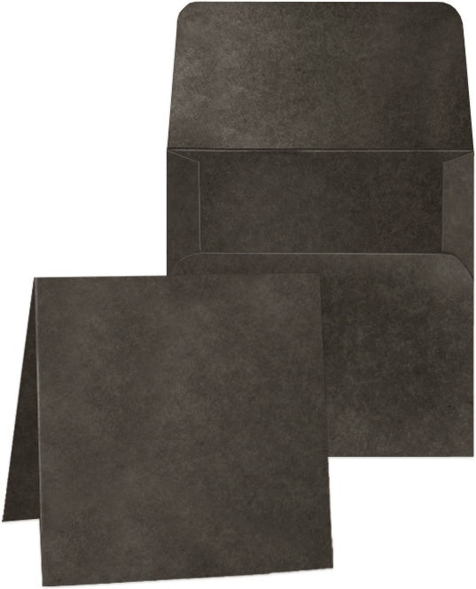 Graphic 45 - Staples - Square Cards 5 1/4″ x 5 1/4″ with Envelopes - Black