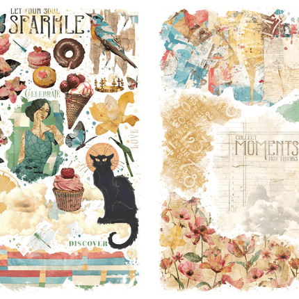 Graphic 45 - Journaling Through Time - Rub-On Transfers