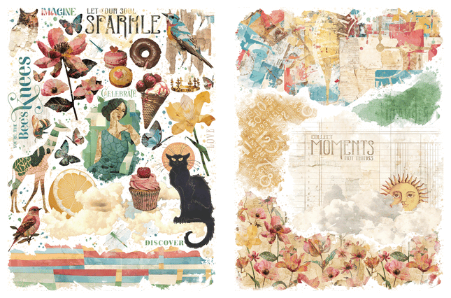 Graphic 45 - Journaling Through Time - Rub-On Transfers