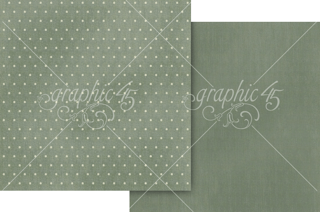 Graphic 45 - Always & Forever - Luxurious Green Patterns & Solid Sheet