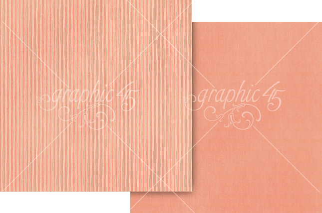 Graphic 45 - Always & Forever - Perfect Pink Pattern & Solid Sheet