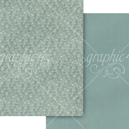 Graphic 45 - Always & Forever - Regency Blue Pattern & Solid Sheet
